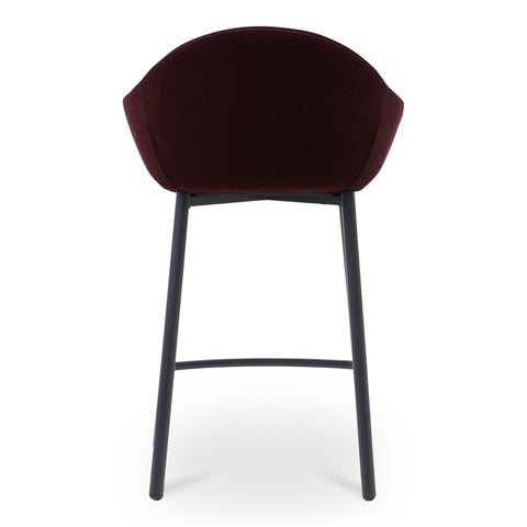 Emily - Counter Stool - Wine Velvet - Premium Counter Height (24"-27") from Moe's Home Collection - Just $1247.50! Shop now at brett interiors