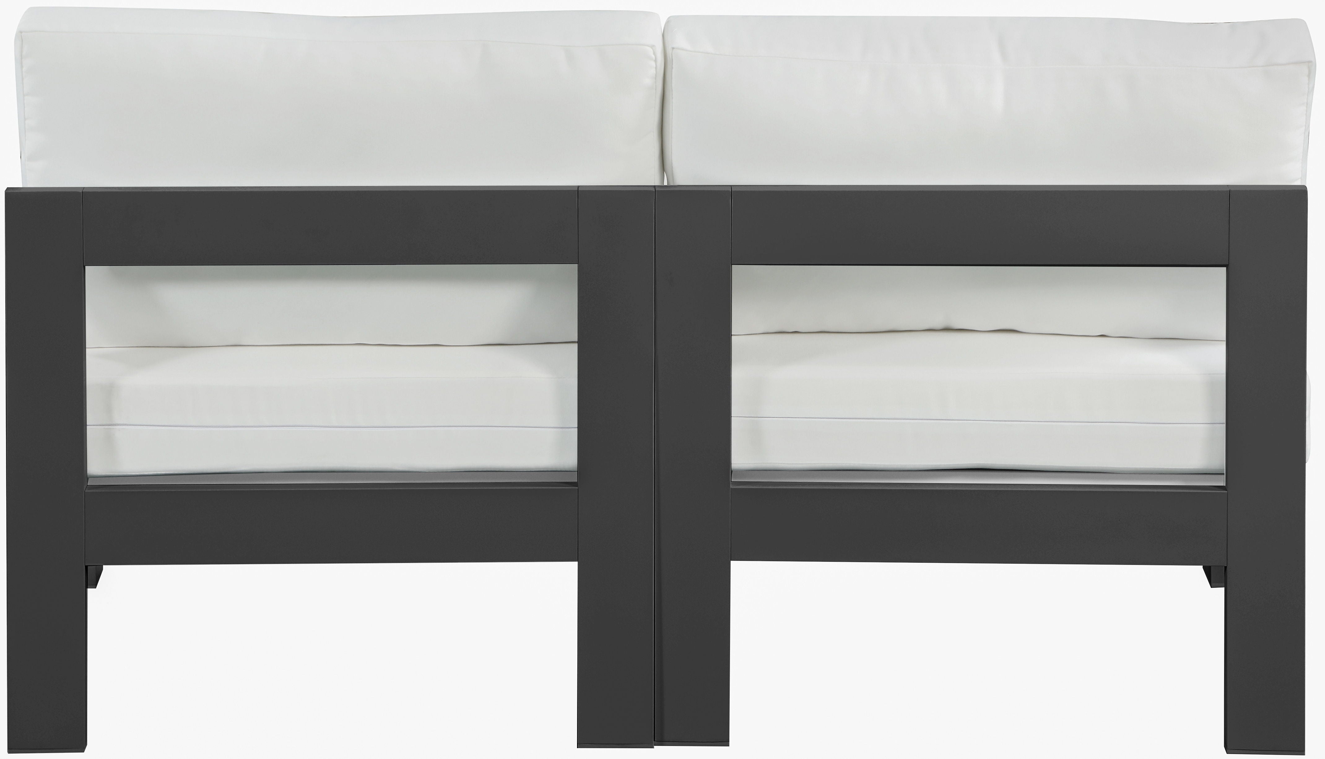 Nizuc - Outdoor Patio Modular Sofa 2 Seats - White - Premium Sofas from Meridian Furniture - Just $1725! Shop now at brett interiors