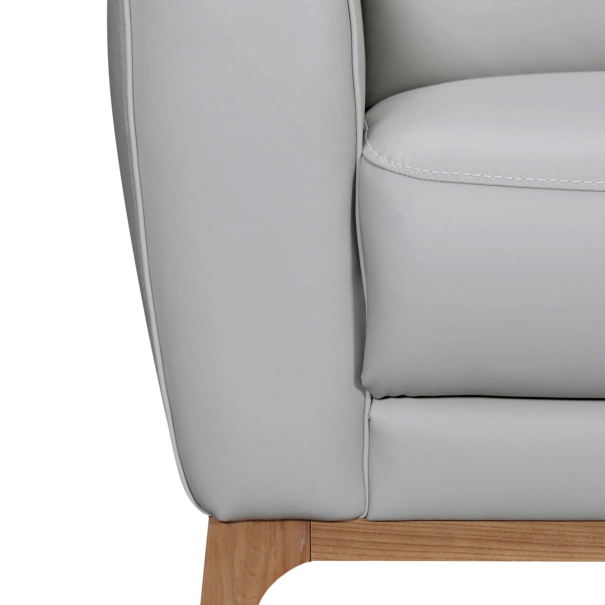 Greyson - 83" Leather Sofa - Premium Stationary Sofas from Armen Living - Just $3270! Shop now at brett interiors