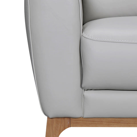 Greyson - 83" Leather Sofa - Premium Stationary Sofas from Armen Living - Just $3270! Shop now at brett interiors