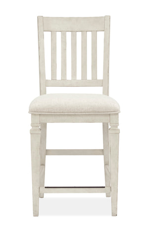 Newport - Counter Dining Chair With Upholstered Seat (Set of 2) - Alabaster - Premium Chair Sets from Magnussen Furniture - Just $550! Shop now at brett interiors