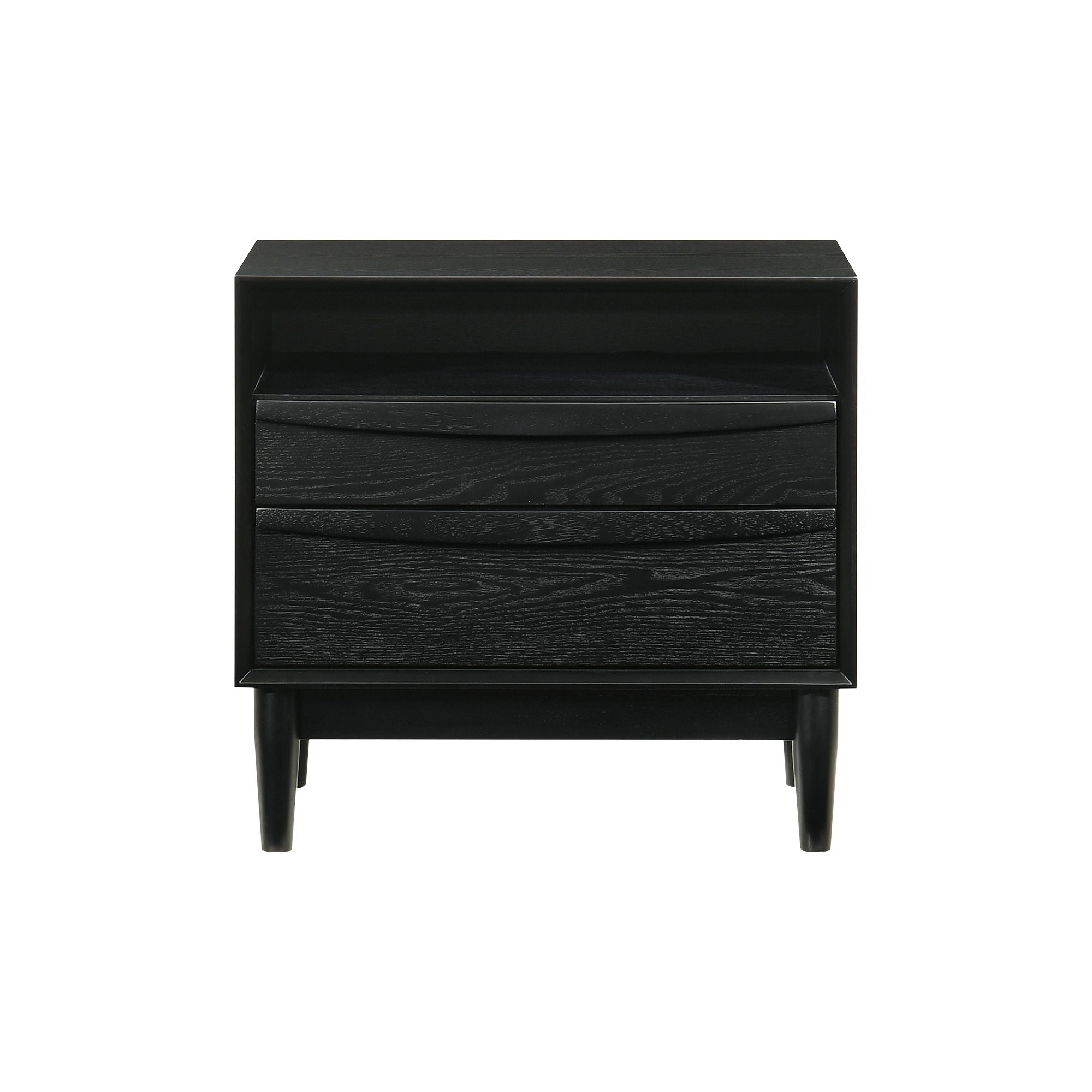 Artemio - 2 Drawer Wooden Nightstand With Shelf - Premium Accent Nightstands from Armen Living - Just $432.50! Shop now at brett interiors