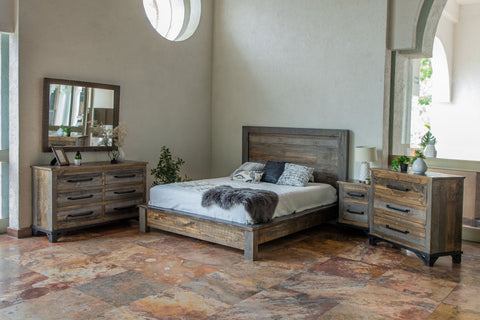 Loft Brown - Nightstand - Two Tone Gray / Brown - Premium Accent Nightstands from International Furniture Direct - Just $387.50! Shop now at brett interiors