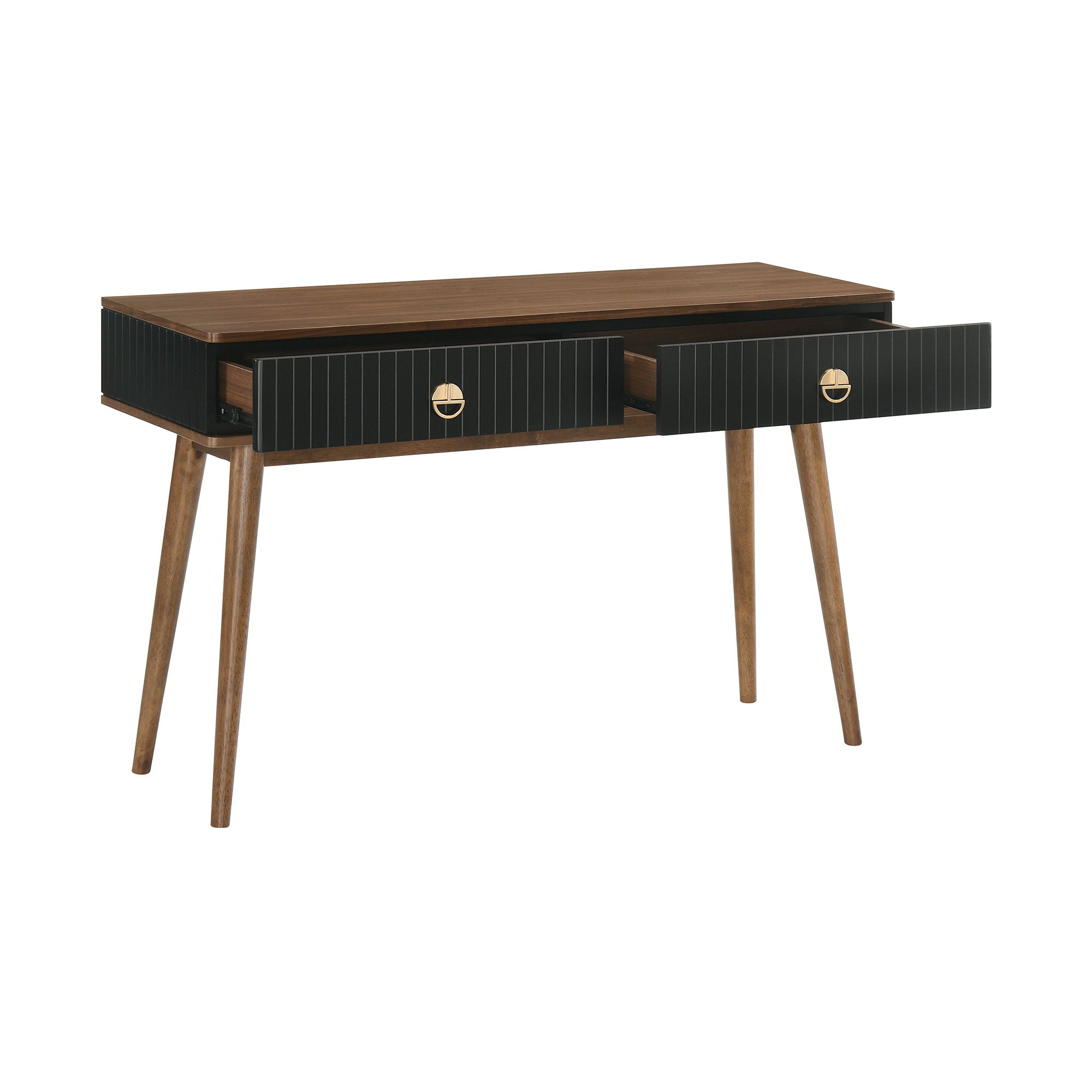 Amigo - Veneer Console Table - Black / Walnut - Premium Console Tables from Armen Living - Just $555! Shop now at brett interiors