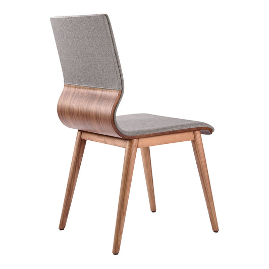 Robin - Mid-Century Dining Chair (Set of 2) - Walnut / Gray - Premium Chair Sets from Armen Living - Just $800! Shop now at brett interiors