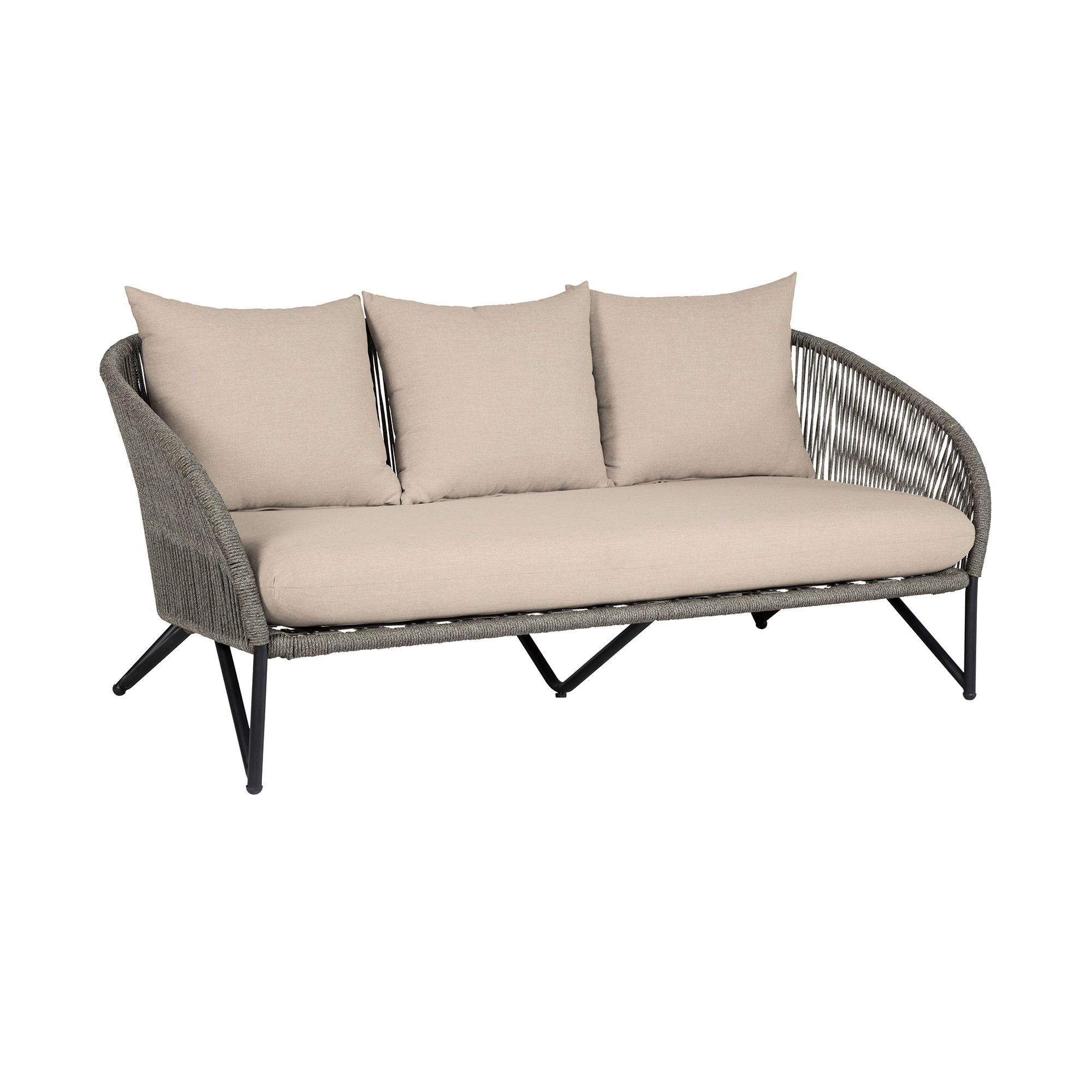 Benicia - Outdoor Patio 4 Piece Conversation Set - Weathered Eucalyptus / Taupe - Premium 4 Piece Outdoor Sets from Armen Living - Just $4600! Shop now at brett interiors