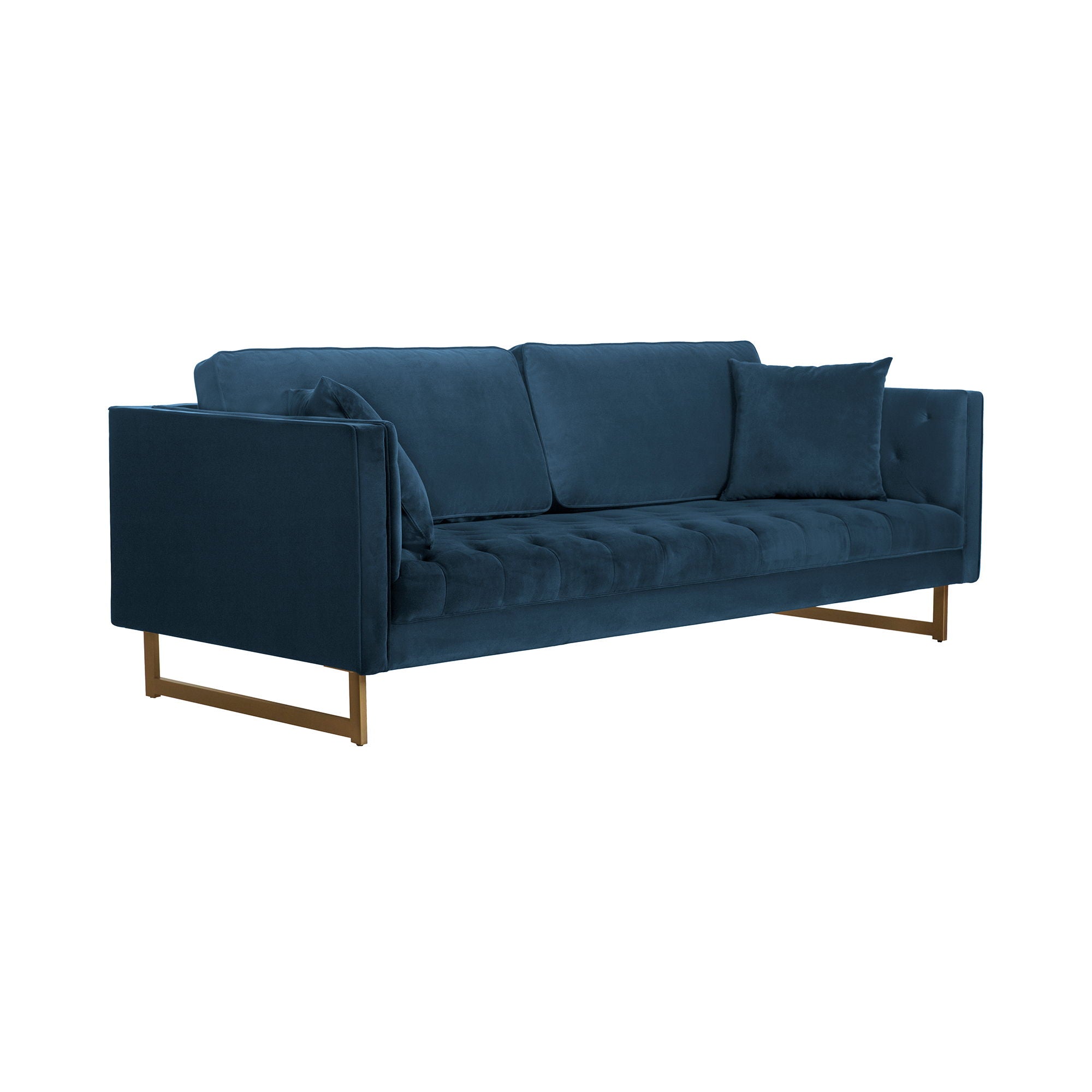 Lenox - Modern Sofa With Brass Legs - Premium Stationary Sofas from Armen Living - Just $2185! Shop now at brett interiors