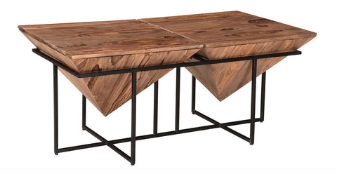 Ridgeline II - Rectangular Pyramid Cocktail Table - Nut Brown - Premium Cocktail Tables from Coast2Coast Home - Just $2475! Shop now at brett interiors
