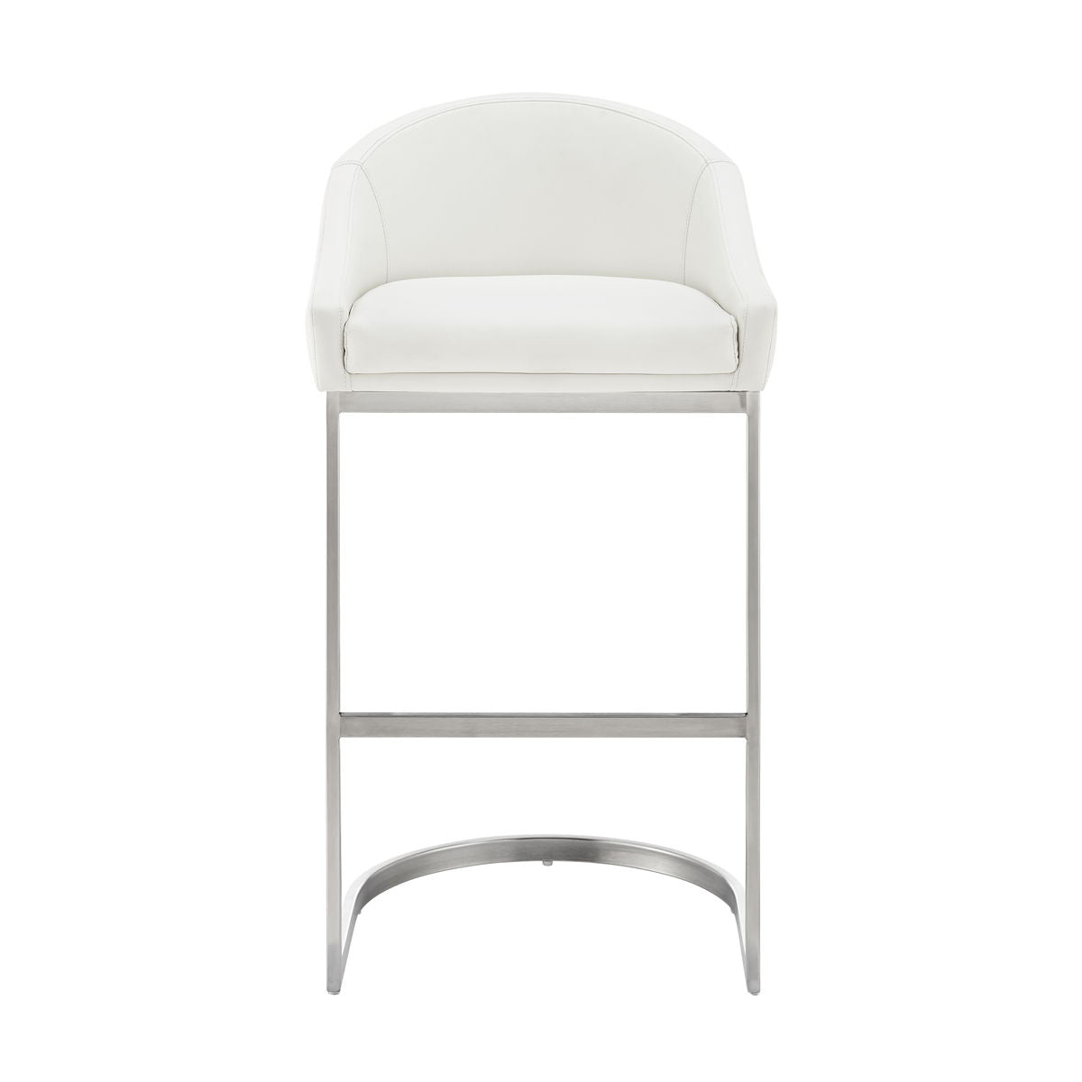 Katherine - Bar Stool - Brushed Steel - Premium Counter Height (24"-27") from Armen Living - Just $337.50! Shop now at brett interiors