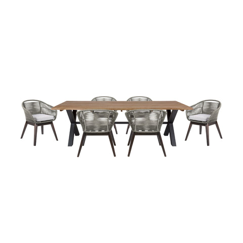 Glendora Tutti Frutti - Outdoor Patio Live Edge Dining Set - Premium 5 Piece Outdoor Sets from Armen Living - Just $4345! Shop now at brett interiors