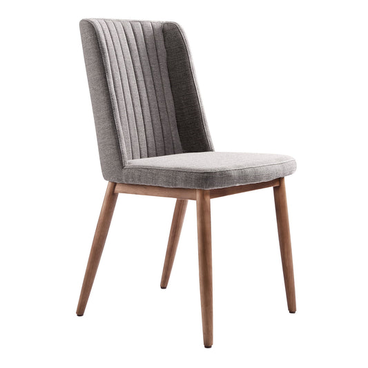 Wade - Mid-Century Dining Chair (Set of 2) - Walnut / Gray - Premium Chair Sets from Armen Living - Just $675! Shop now at brett interiors