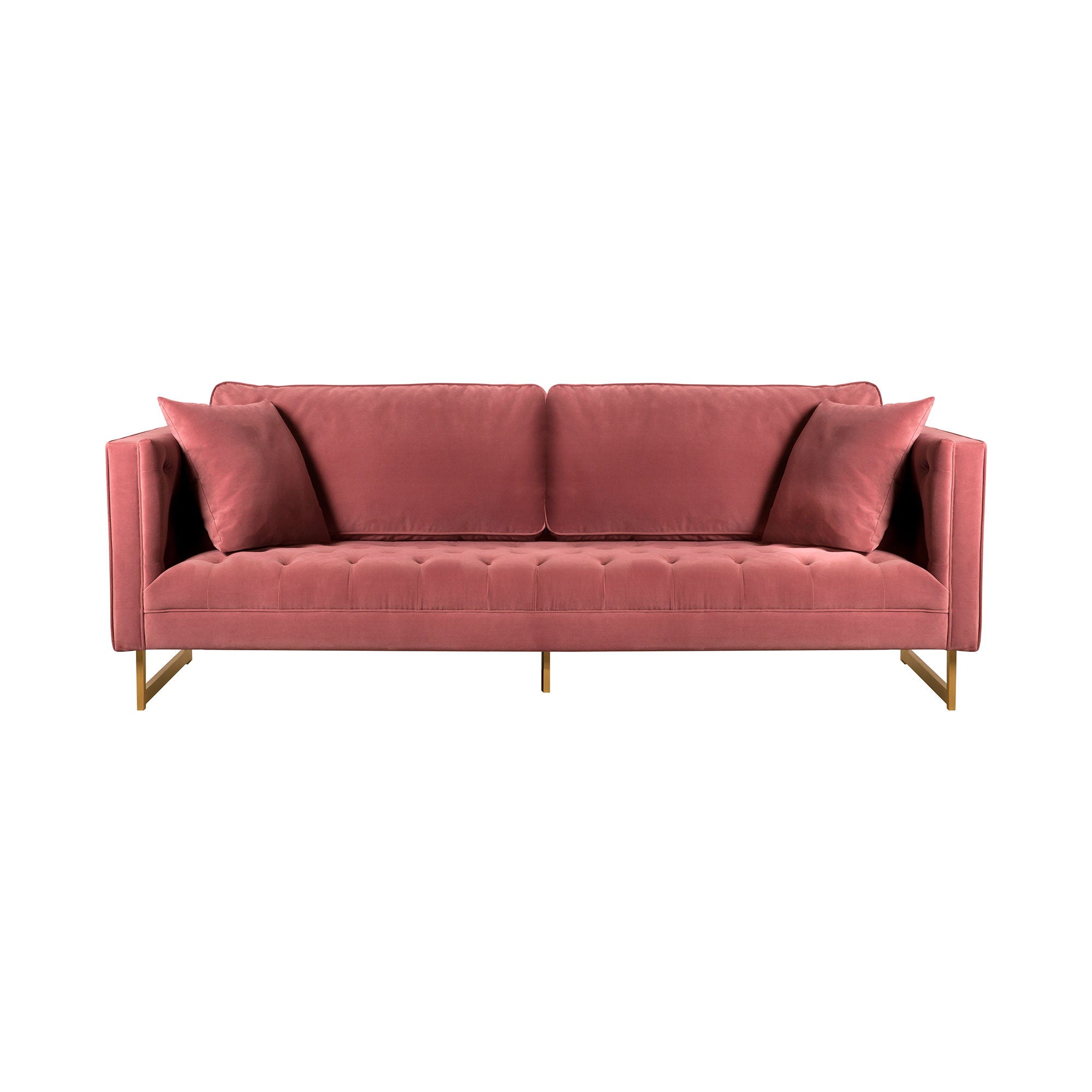 Lenox - Modern Sofa With Brass Legs - Premium Stationary Sofas from Armen Living - Just $2185! Shop now at brett interiors
