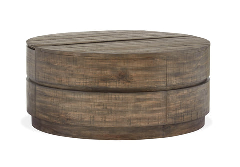 Baisden - Round Lift Top Cocktail Table With Casters - Tobacco - Premium Cocktail Tables from Magnussen Furniture - Just $1109! Shop now at brett interiors