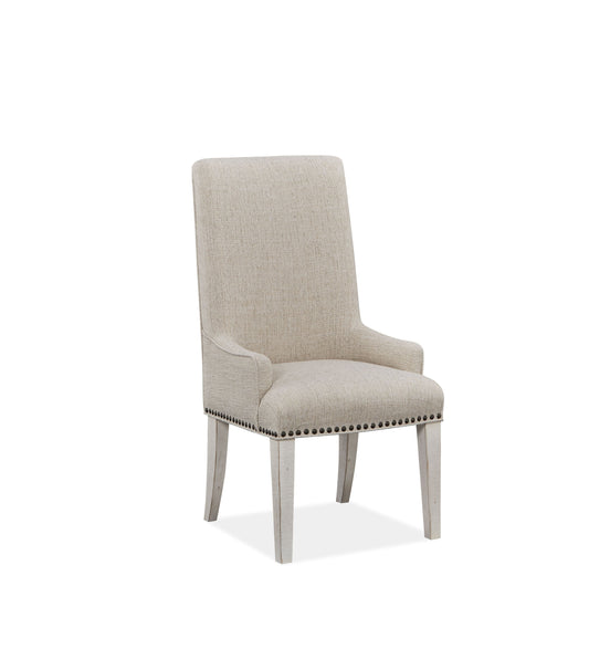 Bronwyn - Upholstered Host Side Chair (Set of 2) - Alabaster - Premium Chair Sets from Magnussen Furniture - Just $760! Shop now at brett interiors