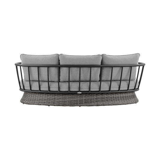 Giotto - 4 Piece Outdoor Patio Furniture Set With Cushions - Black / Gray - Premium 4 Piece Outdoor Sets from Armen Living - Just $6067.50! Shop now at brett interiors