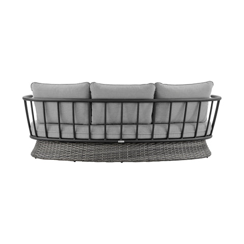 Giotto - 4 Piece Outdoor Patio Furniture Set With Cushions - Black / Gray - Premium 4 Piece Outdoor Sets from Armen Living - Just $6067.50! Shop now at brett interiors