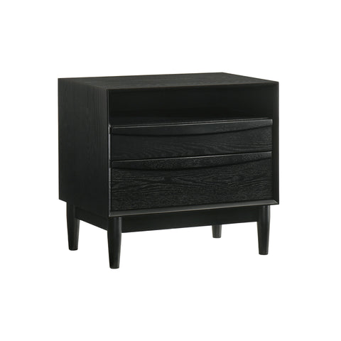 Artemio - 2 Drawer Wooden Nightstand With Shelf - Premium Accent Nightstands from Armen Living - Just $432.50! Shop now at brett interiors