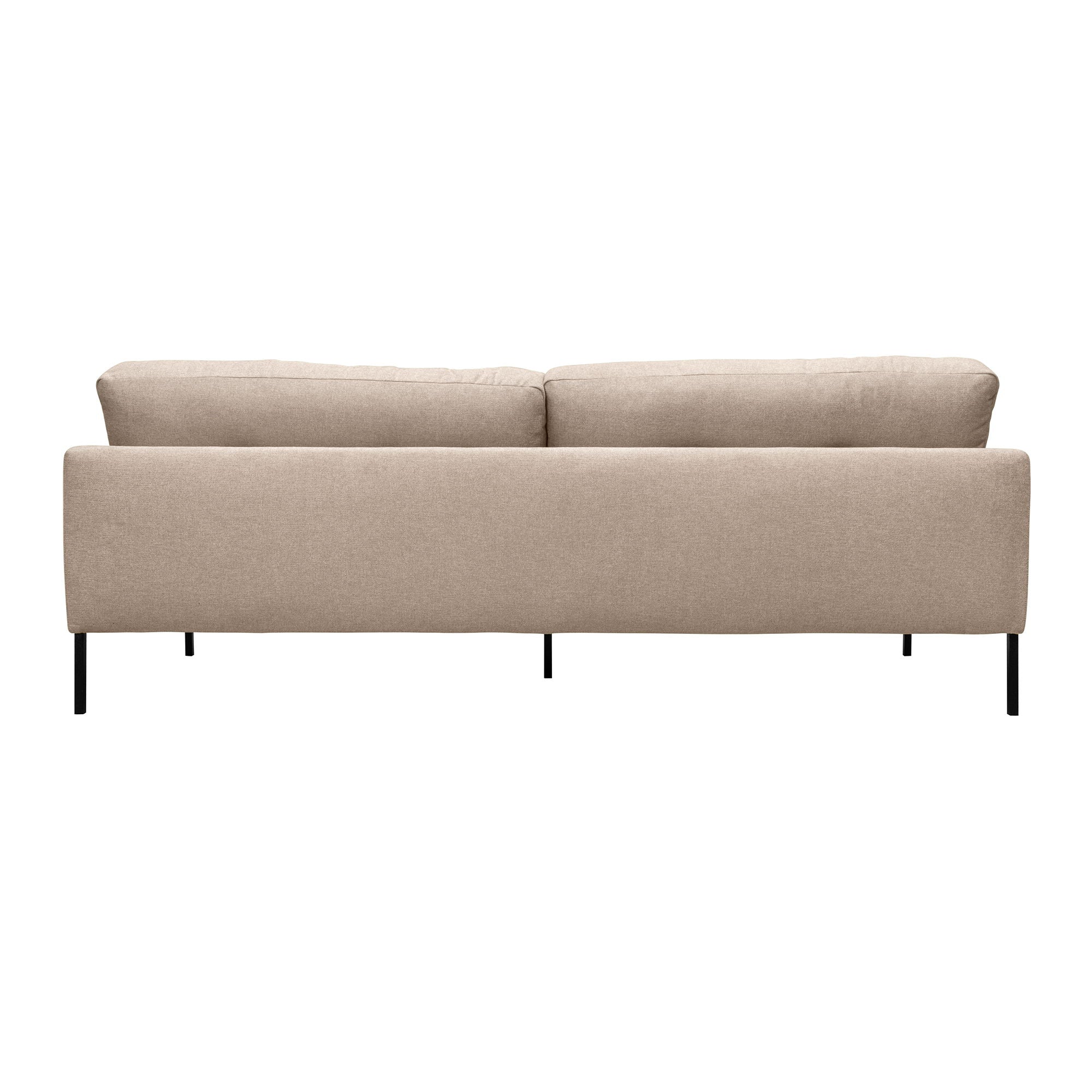 Michalina - 84" Fabric Sofa With Black Metal Legs - Premium Stationary Sofas from Armen Living - Just $1932.50! Shop now at brett interiors