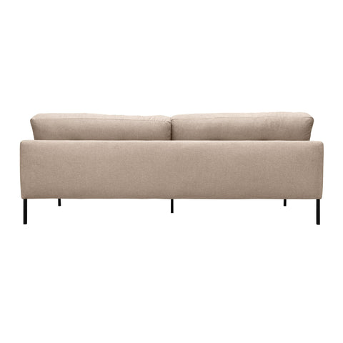 Michalina - 84" Fabric Sofa With Black Metal Legs - Premium Stationary Sofas from Armen Living - Just $1932.50! Shop now at brett interiors