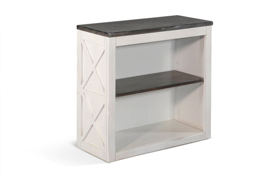 Carriage House - 30" Bookcase / Desk Base - White / Dark Brown - Premium Standard Bookcases from Sunny Designs - Just $374! Shop now at brett interiors
