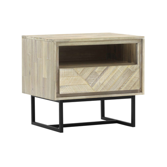 Peridot - 1 Drawer Nightstand - Natural Acacia - Premium Accent Nightstands from Armen Living - Just $500! Shop now at brett interiors