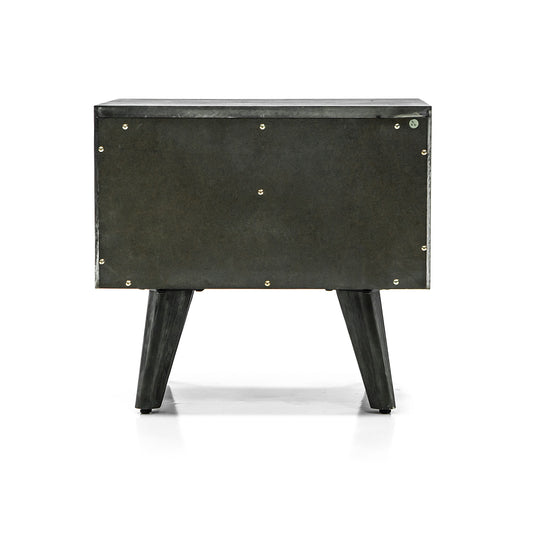 Mohave - Mid-Century Acacia Single Drawer Night Stand - Tundra Gray - Premium Accent Nightstands from Armen Living - Just $485! Shop now at brett interiors