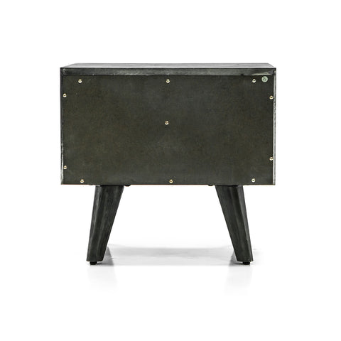 Mohave - Mid-Century Acacia Single Drawer Night Stand - Tundra Gray - Premium Accent Nightstands from Armen Living - Just $485! Shop now at brett interiors