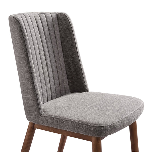 Wade - Mid-Century Dining Chair (Set of 2) - Walnut / Gray - Premium Chair Sets from Armen Living - Just $675! Shop now at brett interiors