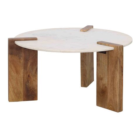 Emory - Cocktail Table - White / Natural - Premium Cocktail Tables from Coast2Coast Home - Just $1237.50! Shop now at brett interiors