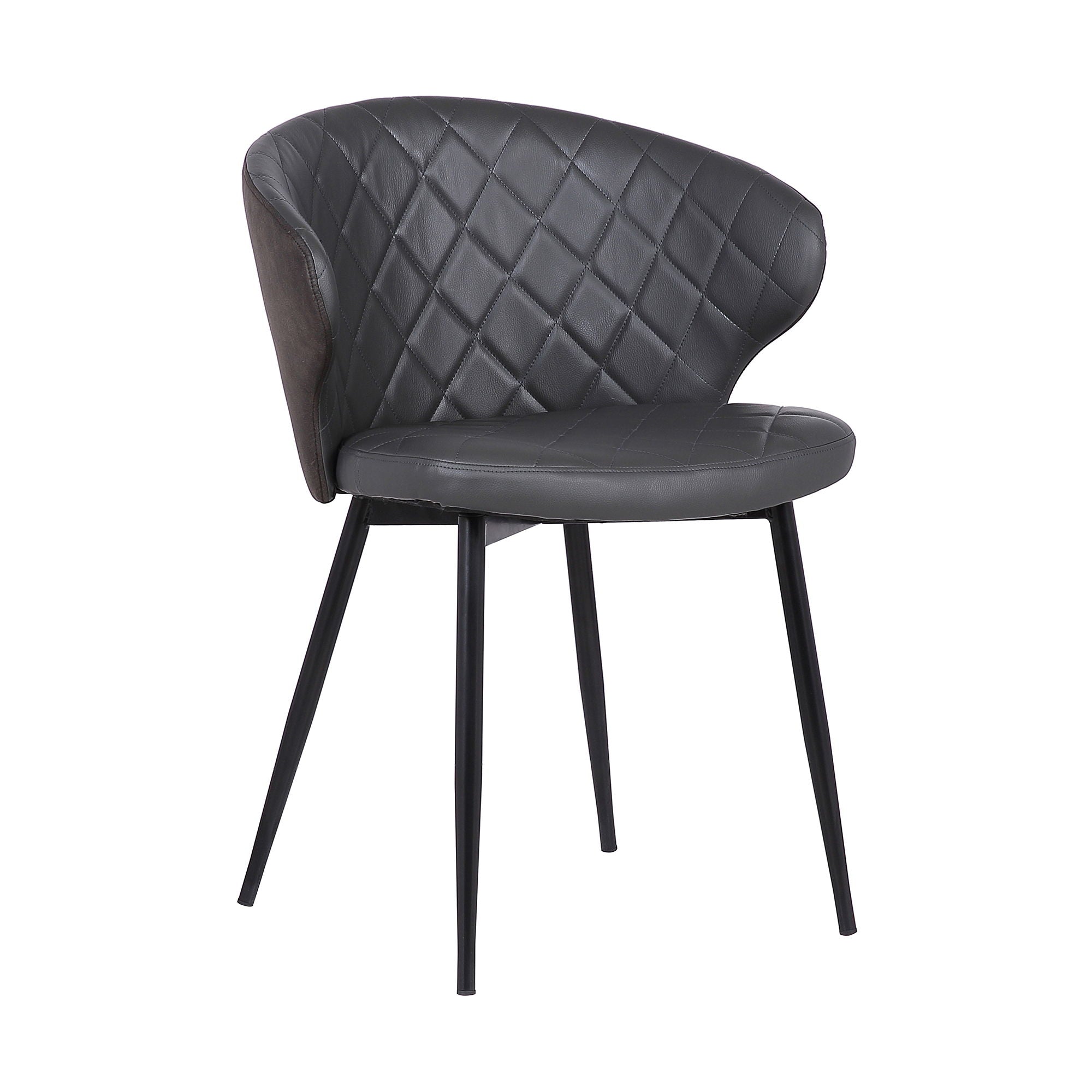 Ava - Contemporary Dining Chair - Black Powder / Gray - Premium Side Chairs from Armen Living - Just $215! Shop now at brett interiors
