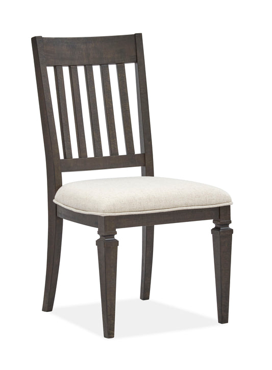 Calistoga - Dining Side Chair With Upholstered Seat (Set of 2) - Weathered Charcoal - Premium Chair Sets from Magnussen Furniture - Just $485! Shop now at brett interiors