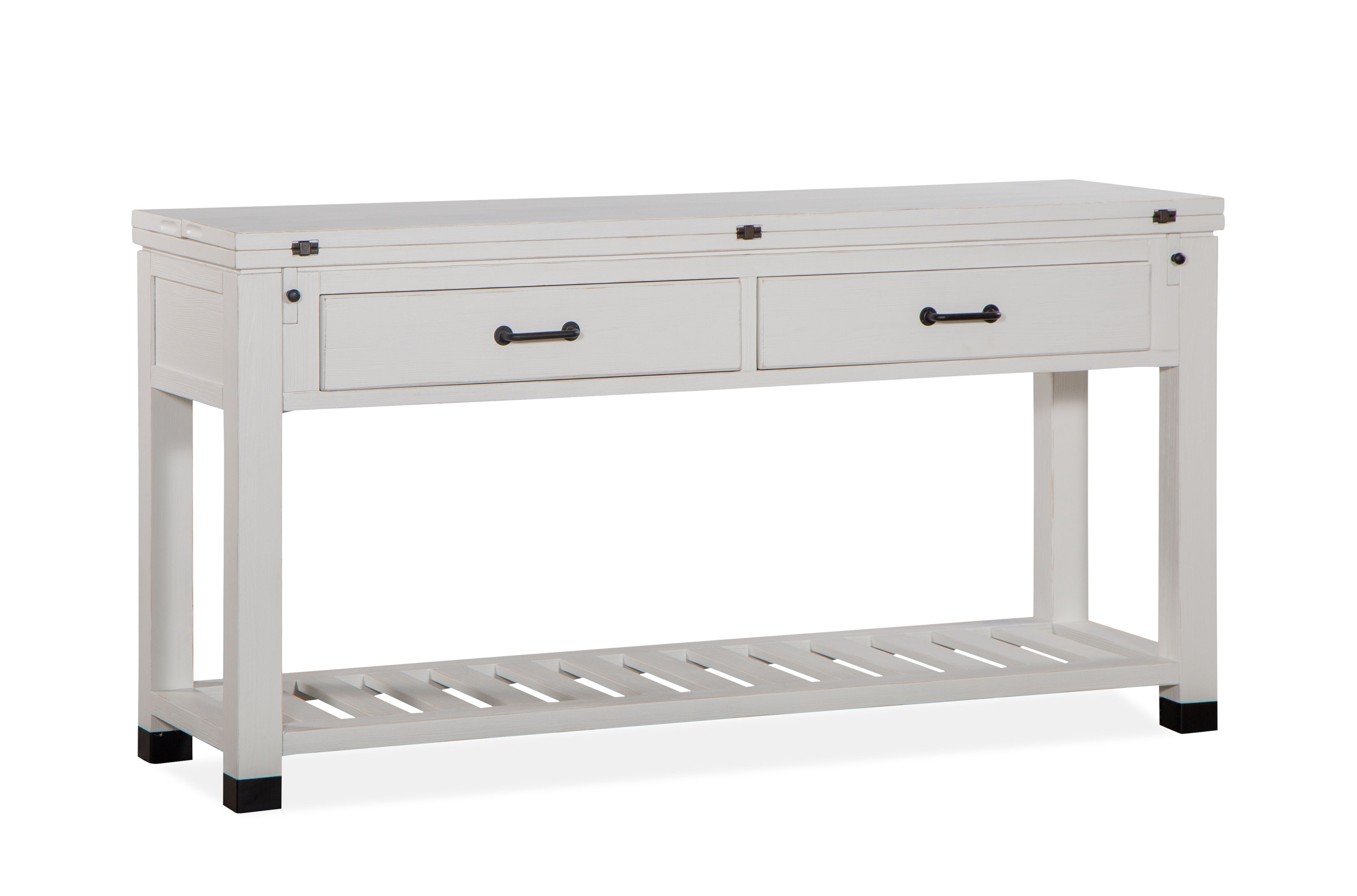 Harper Springs - Flip Top Sofa Table - Silo White - Premium Sofa Tables from Magnussen Furniture - Just $875! Shop now at brett interiors