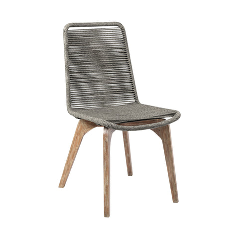 Escondido Island - Outdoor Patio 5 Piece Round Dining Set - Eucalyptus / Gray - Premium 5 Piece Outdoor Sets from Armen Living - Just $2892.50! Shop now at brett interiors