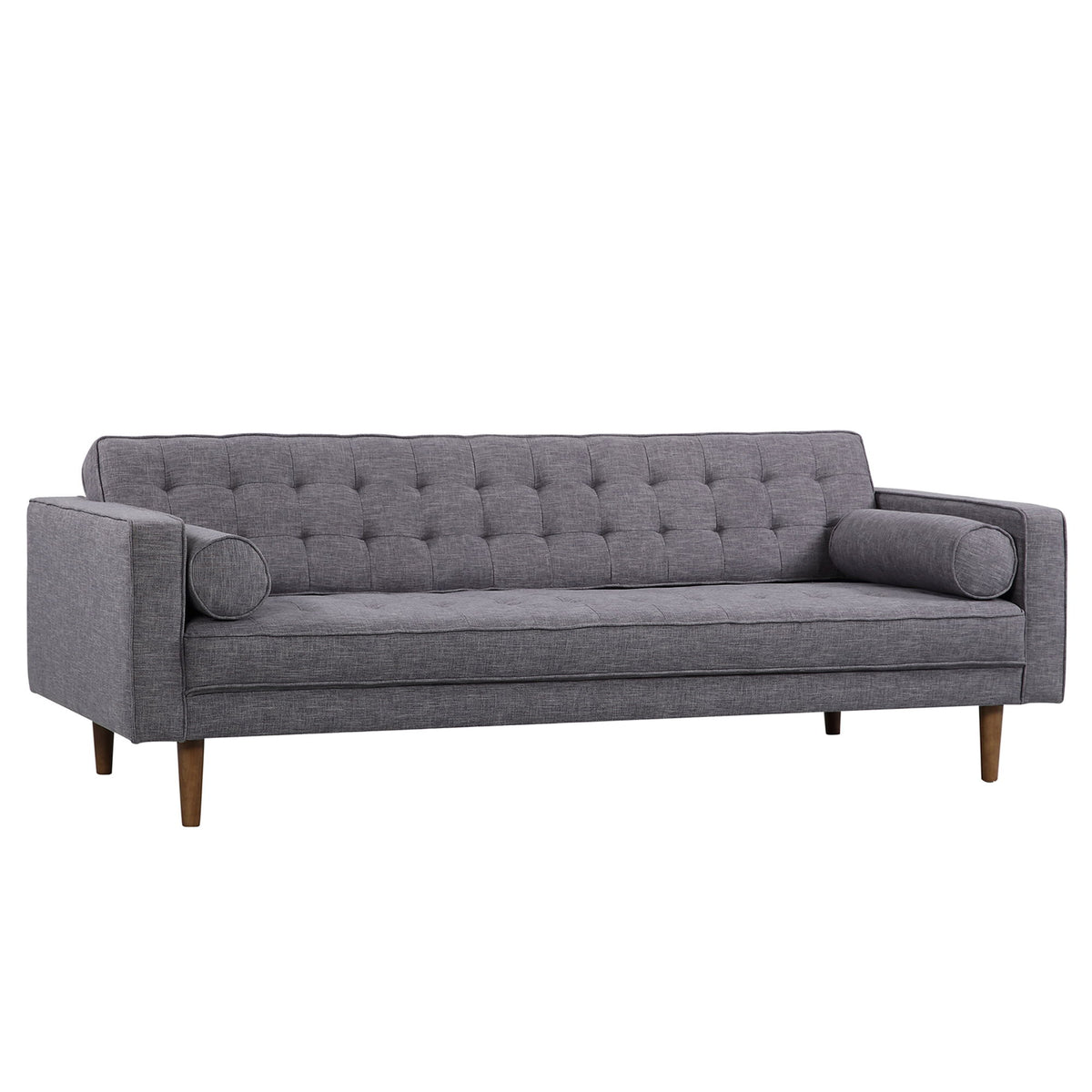 Element - Mid-Century Modern Sofa - Dark Gray / Walnut - Premium Stationary Sofas from Armen Living - Just $1455! Shop now at brett interiors