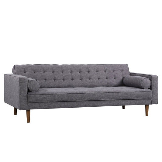 Element - Mid-Century Modern Sofa - Dark Gray / Walnut - Premium Stationary Sofas from Armen Living - Just $1455! Shop now at brett interiors