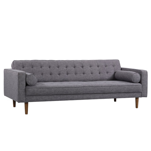 Element - Mid-Century Modern Sofa - Dark Gray / Walnut - Premium Stationary Sofas from Armen Living - Just $1455! Shop now at brett interiors