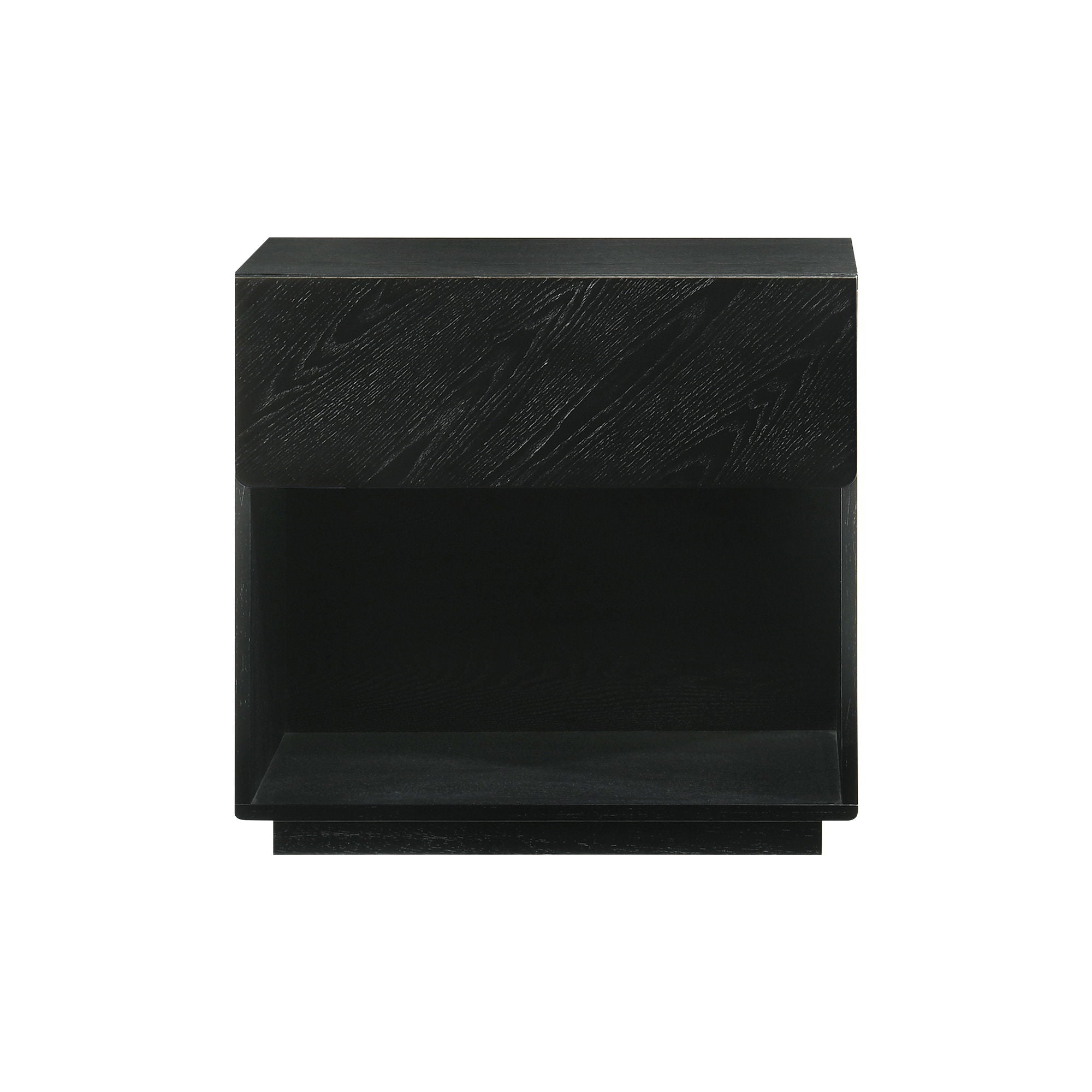 Petra - 1 Drawer Wood Nightstand - Black - Premium Accent Nightstands from Armen Living - Just $377.50! Shop now at brett interiors