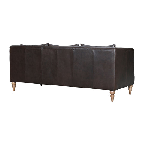 Vincenza - 85" Leather Sofa - Premium Stationary Sofas from Armen Living - Just $3940! Shop now at brett interiors
