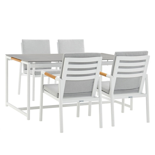 Crown - Outdoor Dining Set - Premium 5 Piece Outdoor Sets from Armen Living - Just $3400! Shop now at brett interiors