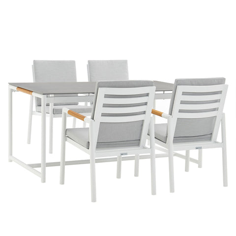 Crown - Outdoor Dining Set - Premium 5 Piece Outdoor Sets from Armen Living - Just $3400! Shop now at brett interiors