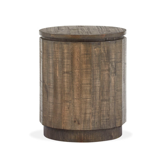 Baisden - Round Accent End Table - Tobacco - Premium End Tables from Magnussen Furniture - Just $500! Shop now at brett interiors