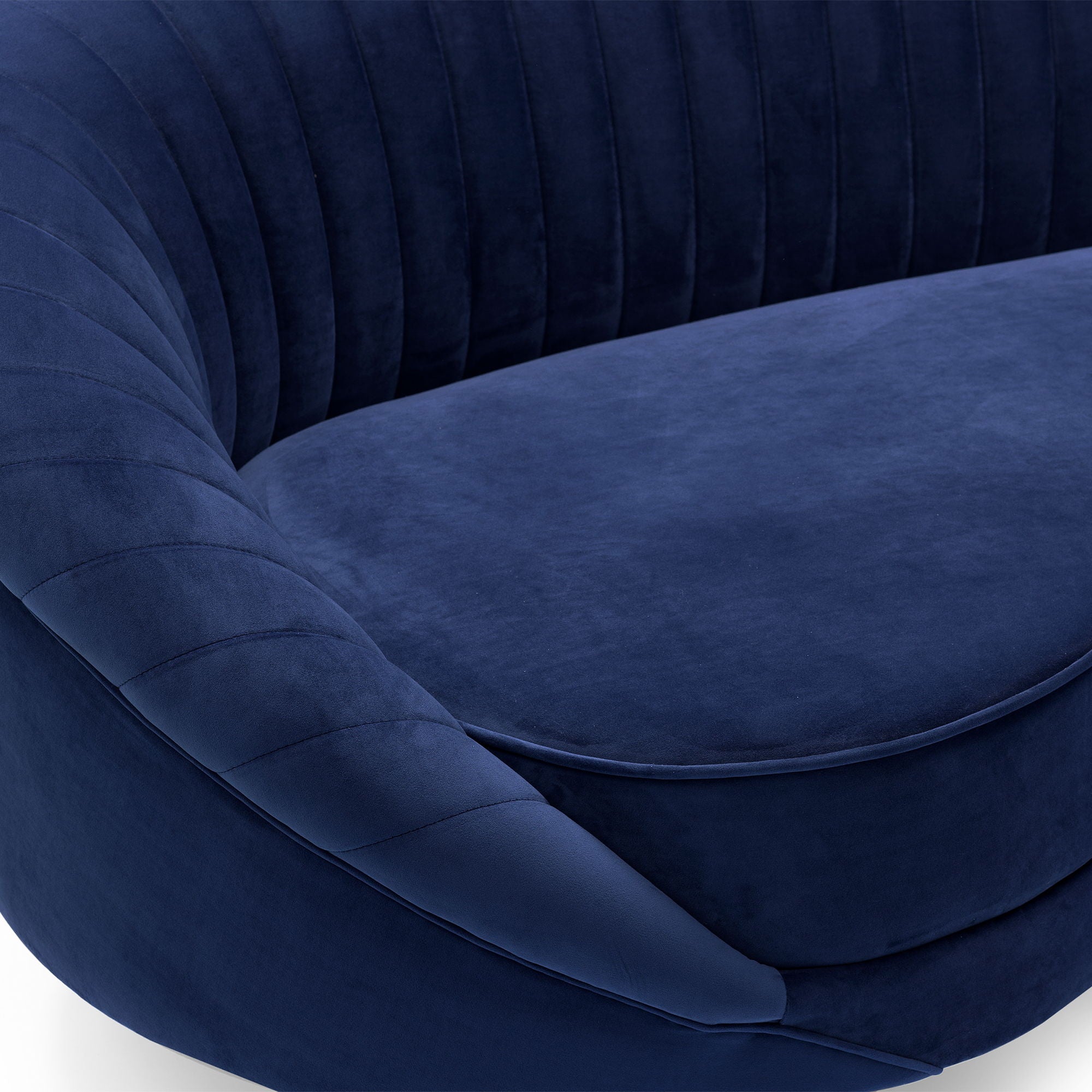 Karisma - Curved Velvet Sofa - Premium Stationary Sofas from Armen Living - Just $1965! Shop now at brett interiors