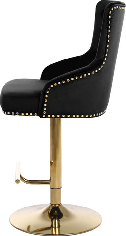 Claude - Adjustable Stool with Gold Base - Premium Adjustable Height from Meridian Furniture - Just $412.50! Shop now at brett interiors