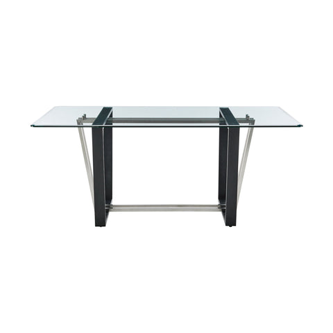 Kai Anastasia - Rectangular Glass Dining Table Set - Brushed Base - Premium 5 Piece Dining Room Sets from Armen Living - Just $3065! Shop now at brett interiors