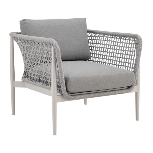 Rhodes - Outdoor Patio 4 Piece Conversation Set - Gray - Premium 4 Piece Outdoor Sets from Armen Living - Just $5525! Shop now at brett interiors