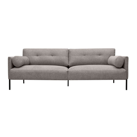 Michalina - 84" Fabric Sofa With Black Metal Legs - Premium Stationary Sofas from Armen Living - Just $1932.50! Shop now at brett interiors