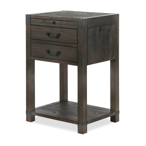 Abington - 2 Drawer Open Nightstand - Weathered Charcoal - Premium Accent Nightstands from Magnussen Furniture - Just $659! Shop now at brett interiors