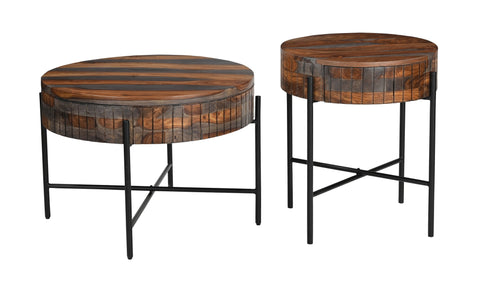 Halifax - Storage Cocktail Table - Graystone / Black Powdercoat - Premium Cocktail Tables from Coast2Coast Home - Just $1650! Shop now at brett interiors