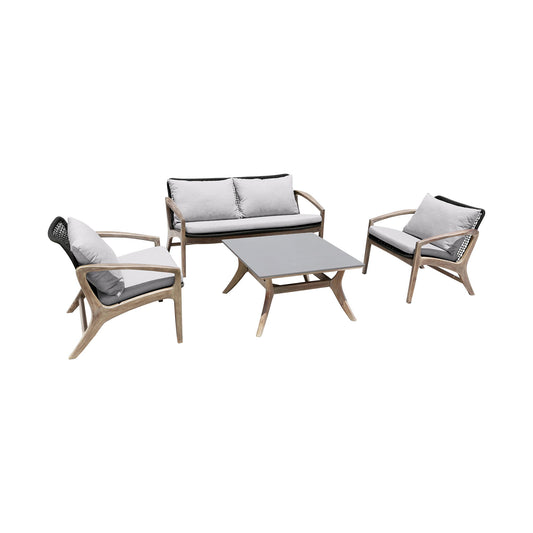 Beckham - Outdoor Patio Seating Set - Premium 4 Piece Outdoor Sets from Armen Living - Just $4155! Shop now at brett interiors