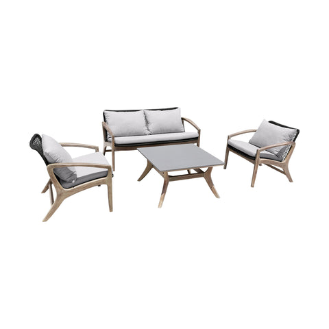 Beckham - Outdoor Patio Seating Set - Premium 4 Piece Outdoor Sets from Armen Living - Just $4155! Shop now at brett interiors